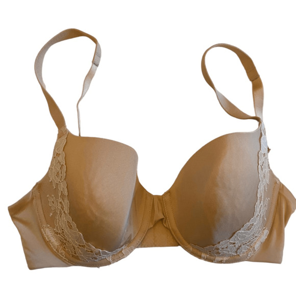 Wacoal Opulence Contour Lace Bra 32D Tan Beige Nude 853112 - Picture 1 of 3